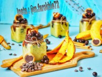 پودینگ موز شکلاتی