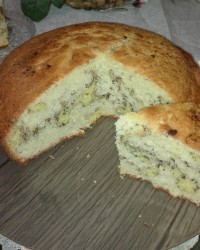 کیک زعفرانی و کاکائویی