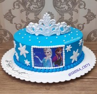 کیک تولد دخترانه سفارشی طرح فروزن