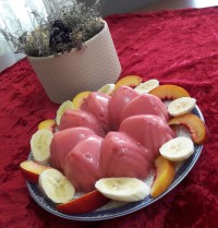 موس توت فرنگی با ژله