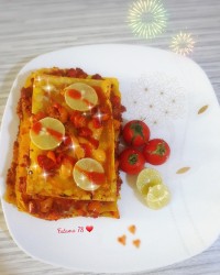 لازانیا با خمیر نیم پخت