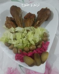 بوقلمون بریان با سس پستو