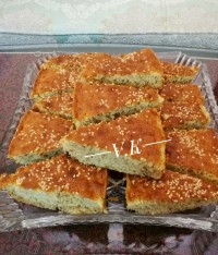 کیک کشمش و گردو با آرد نانوایی