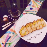 کیک موجدار رنگارنگ