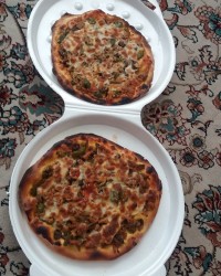 پیزا مرغ قارچ