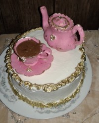 کیک قوری وفنجان