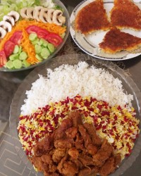 لبی کباب (لوه کباب) ته چین زعفرانی