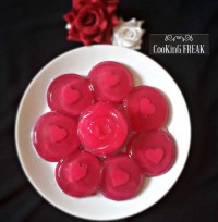 ژله های قلبی با میدل دکورینگ رز