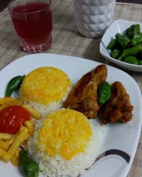 کته با بال سرخ شده