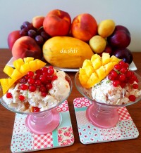 بستنی با میوهای تابستونی