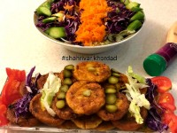 کتلت سیب زمینی با سبزیجات