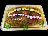 ماهی شکم پر با پلوسبزی