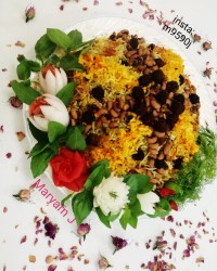 لوبیا پلو چشم بلبلی