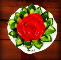 گل باگوجه وخیار