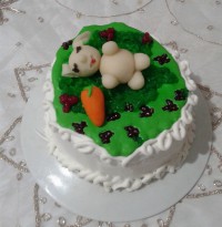 کیک خرگوش شکمو