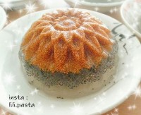 ژله خاکشیر و تخم شربتی..