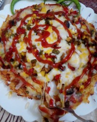 پیتزا با کراست سیب زمینی