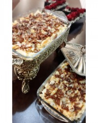 ماکارونی با پنیر و گوشت گاو