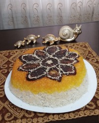 ته دیگ خیلی خوشگل بادمجان