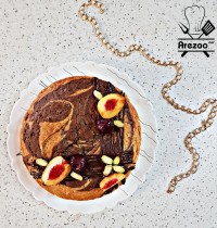 کیک ساده دورنگ