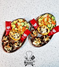 قارچ و سیب زمینی شکم پر