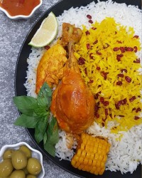 زرشک پلو با مرغ جای همتون سبزززز عزیزان???