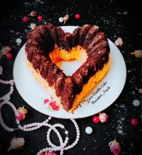 کیک وانیلی_کاکائویی