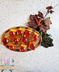 کیک شربتی میان پر با فندوق