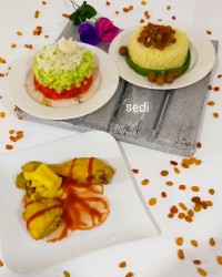 کشمش پلو با مرغ