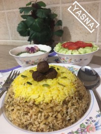 شویدپلو با گوشت چرخکرده