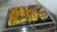 کباب مرغ گریل با کباب پز