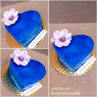 کیک قلب خوش رنگ سفارشی
