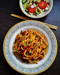 ماکارونی با قارچ