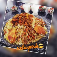 زرشک پلو با مرغ (مخلوط)