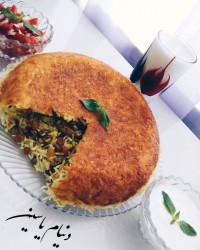 عدس پلو با کشمش