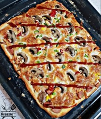 پیتزا مخصوص همراه عکس مراحل