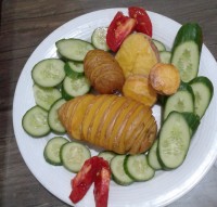 سیب زمینی آکاردئونی وتنوری