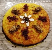 ته چین زرشک وگردو