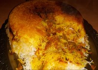 لوبیا پلو با گوشت