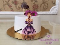 کیک خامه اى دخترونه