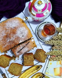 کیک موز ونسکافه