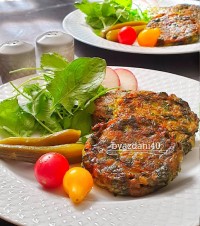 پنکیک سیب زمینی و اسفناج