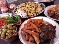 کشمش پلو با گوشت