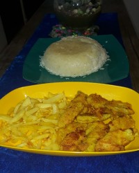 سینه مرغ سوخاری با پلو