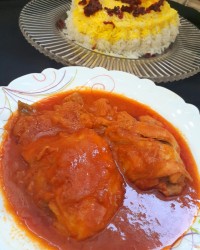 خورش آلو زرشک با مرغ 