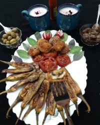 بادمجان وقارچ سوخاری