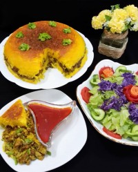 ته چین باقالی با مرغ