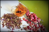 دمنوش به، سیب، دارچین و زعفران