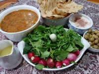 سوپ جو با پودر بامیه