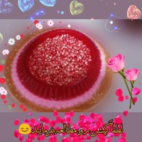 ژله دو رنگ با تزئین انار علی - کپشن رو بخونید